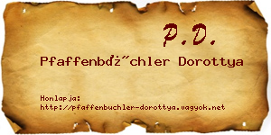 Pfaffenbüchler Dorottya névjegykártya