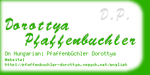 dorottya pfaffenbuchler business card